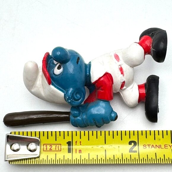 Smurf Figurine Lot of 3 Baseball Batter Gift Smurf Leprechaun Schleich Vtg - Picture 6 of 16
